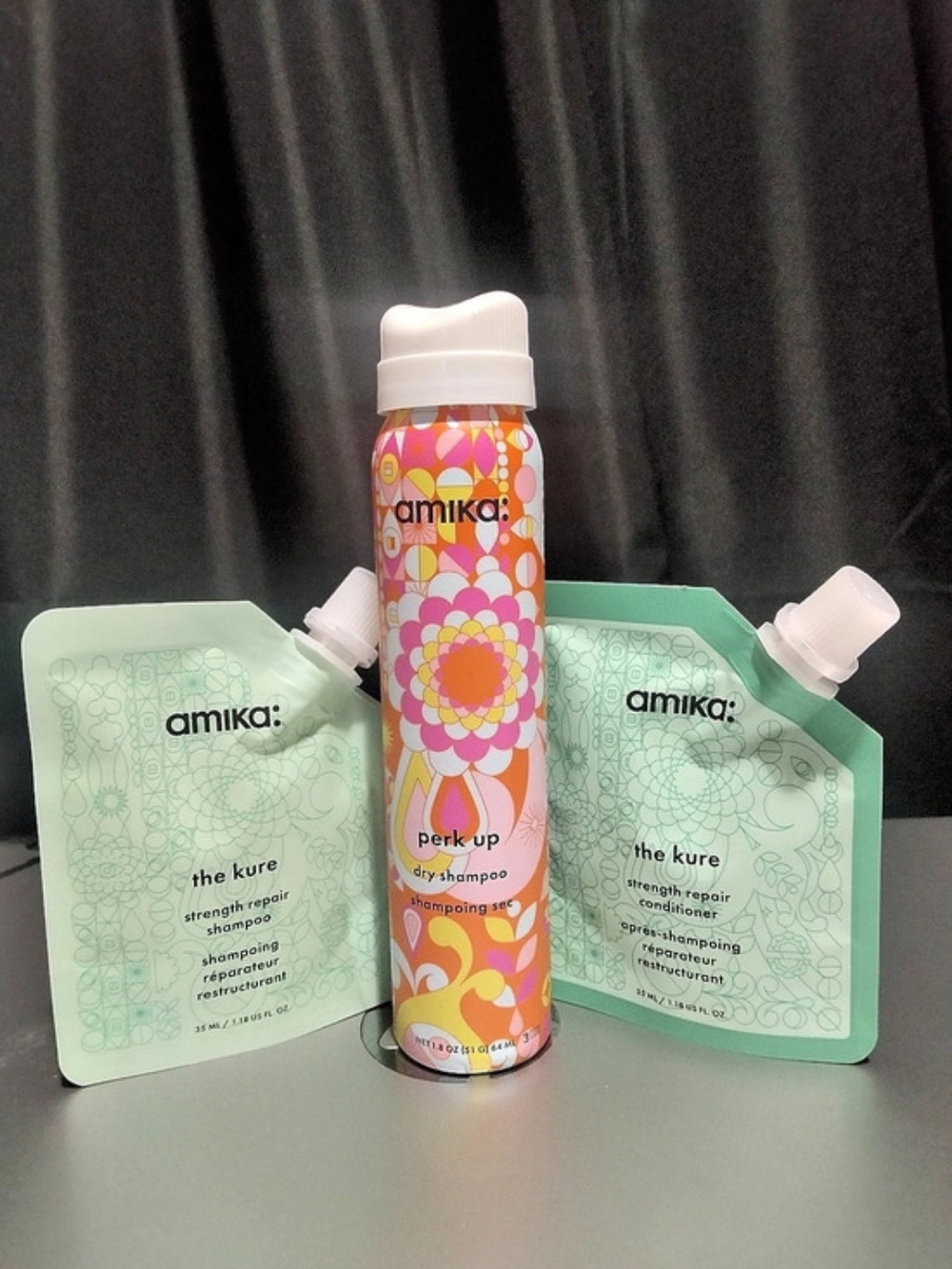 amika: perk up: Haircare Set Pink & Green NWT